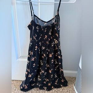 H&M Black Dress with Floral Accents